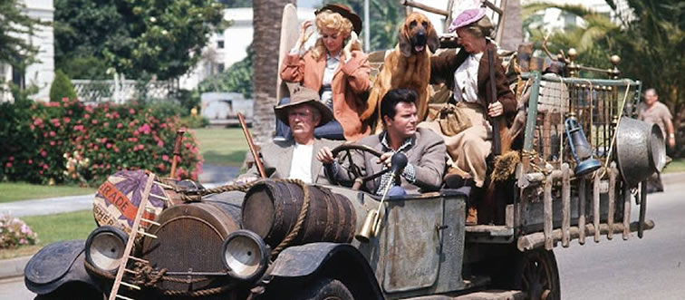 Quick clue: which family hit a gusher and traded their country cabin for a California mansion?