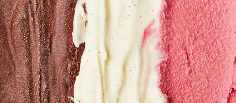 Blink and think — which classic ice cream packs chocolate, vanilla, and strawberry in side-by-side stripes?