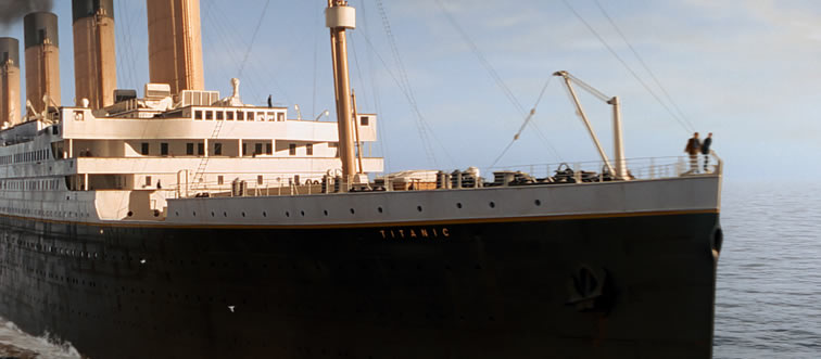 Blink and think — which legendary passenger liner met its end against an iceberg in April 1912?