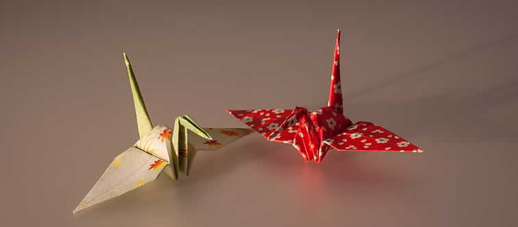 Blink and think — what do we call the traditional Japanese art of transforming flat squares of paper into intricate shapes?
