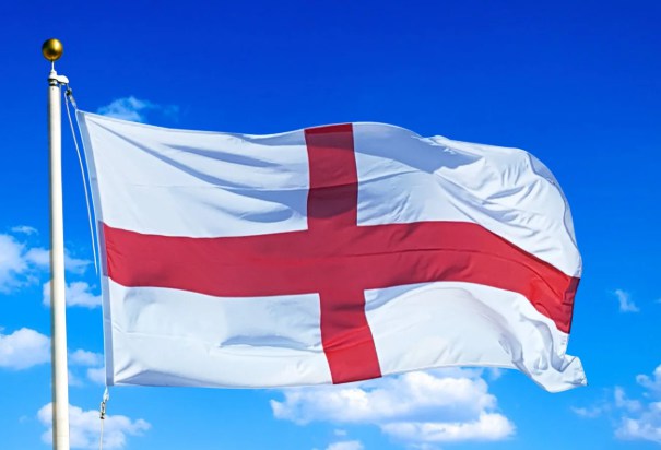 Blink and think — which nation claims the flag featuring a bold red cross centered on a solid white background?