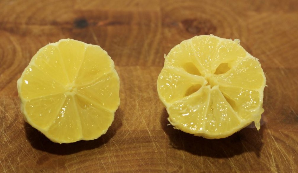 Quick — can you spot the identity of this skinless citrus?
