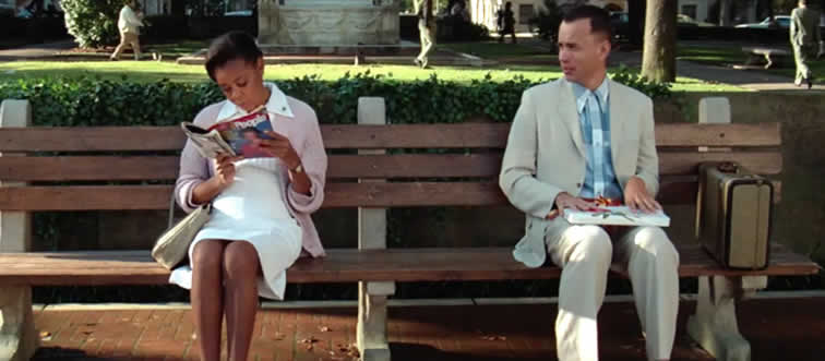 Lock in the clue: which 1994 cinematic giant features the legendary line 'Life is like a box of chocolates'?