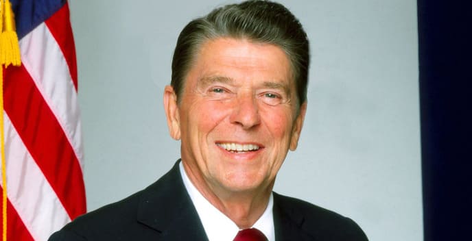 quick — which charismatic actor-turned-president has an economic philosophy named in his honor?