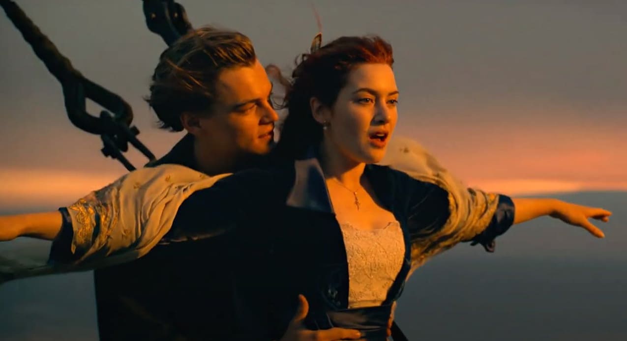 Quick — which '90s romance features this high-flying bow of a ship?