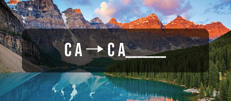 Quick — can you place which country claims the global ISO two-letter code CA?